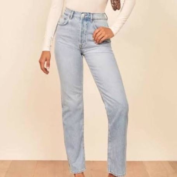 REFORMATION JULIA CROP HIGH CIGARETTE JEAN - Picture 1 of 4